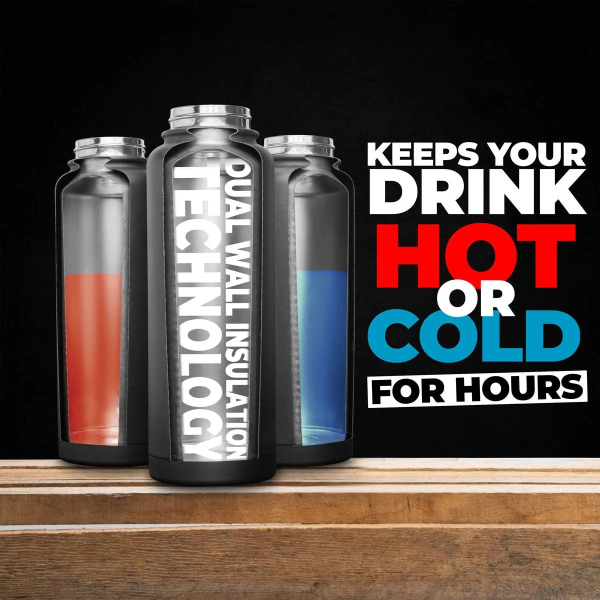 1200ml Insulated Bottle - Blue