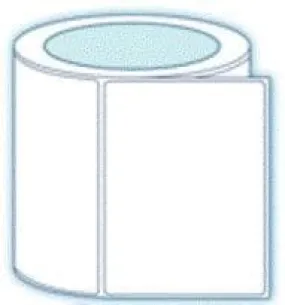 4" x 1" Floodcoated Thermal Transfer Label; 3" Core; 4 Rolls/case; 5500 Labels/roll - Red