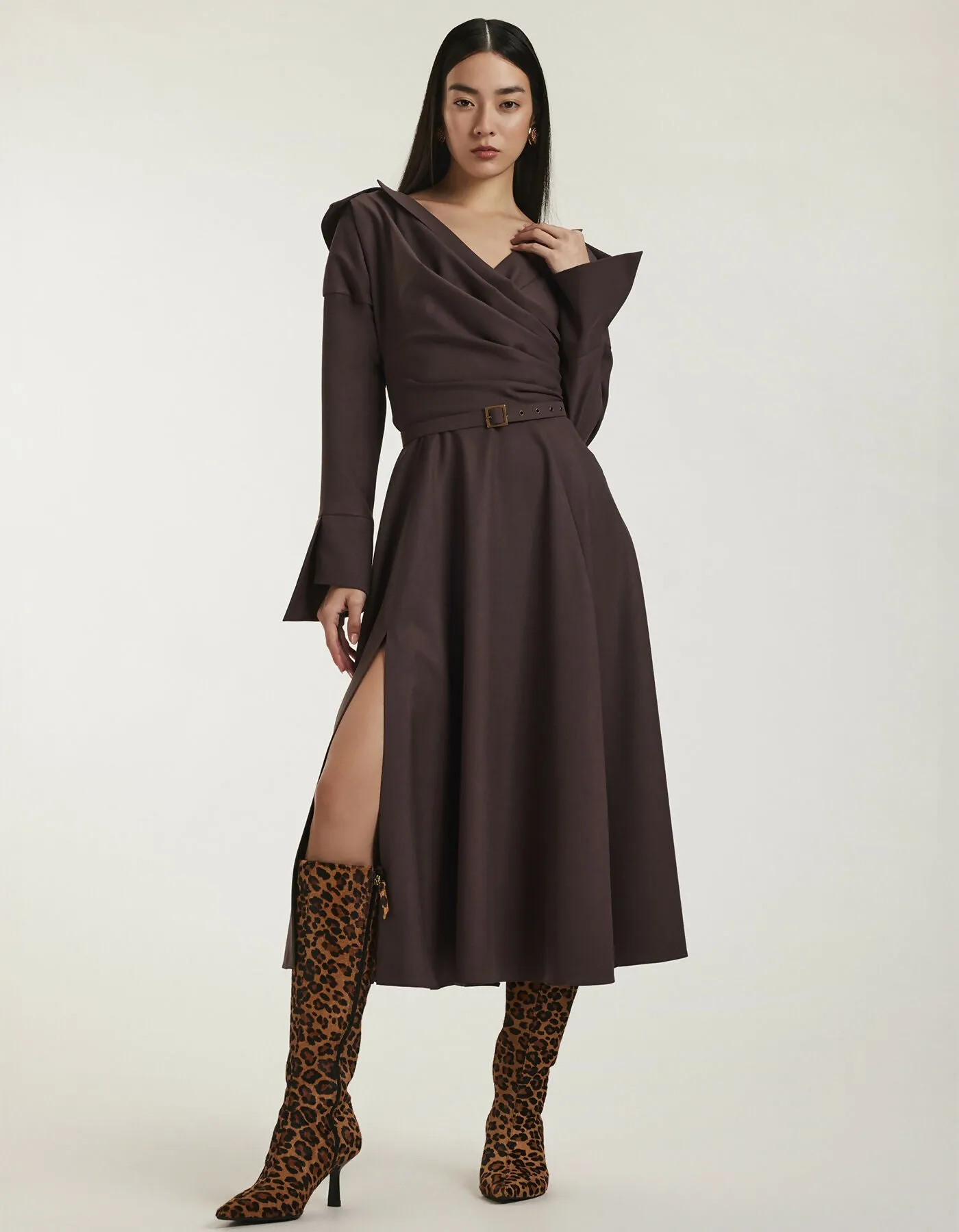 Asana Dress Purple Brown