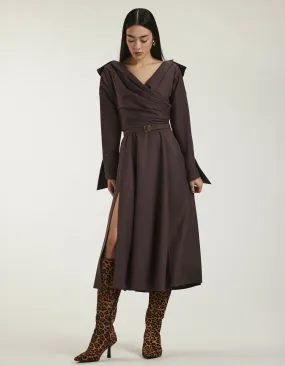 Asana Dress Purple Brown