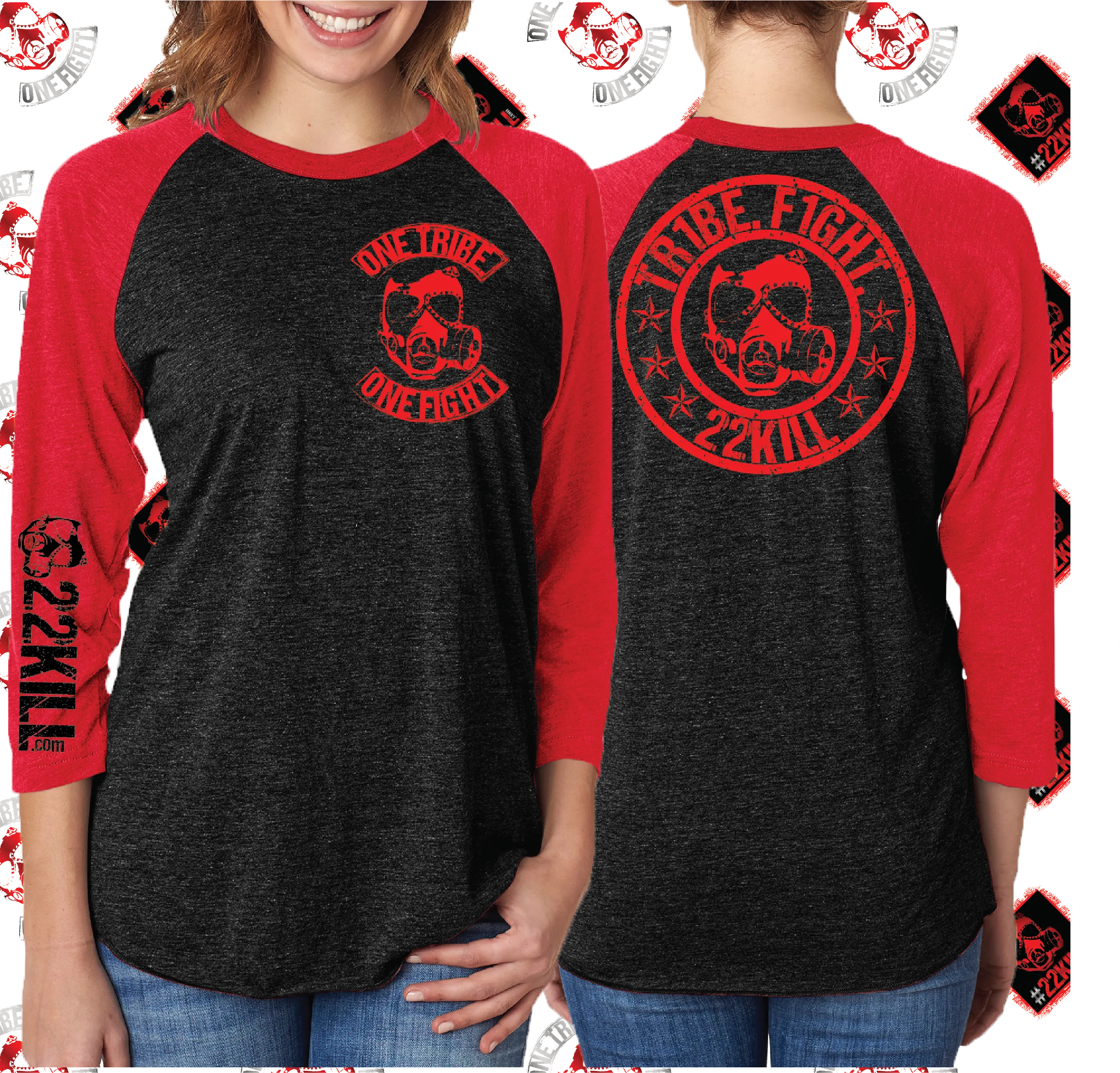 Baseball Tee (Black/Red)