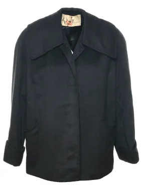 Black 1950s Coat - L