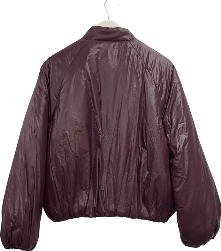 boohoo Purple Quilted Puffer Coat UK 10