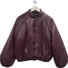 boohoo Purple Quilted Puffer Coat UK 10
