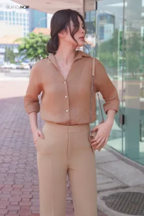 Caramel Linen Shirt B
