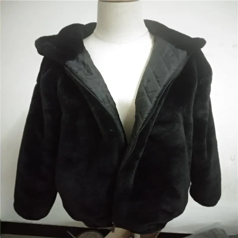 Cula Crop Faux Fur Coat
