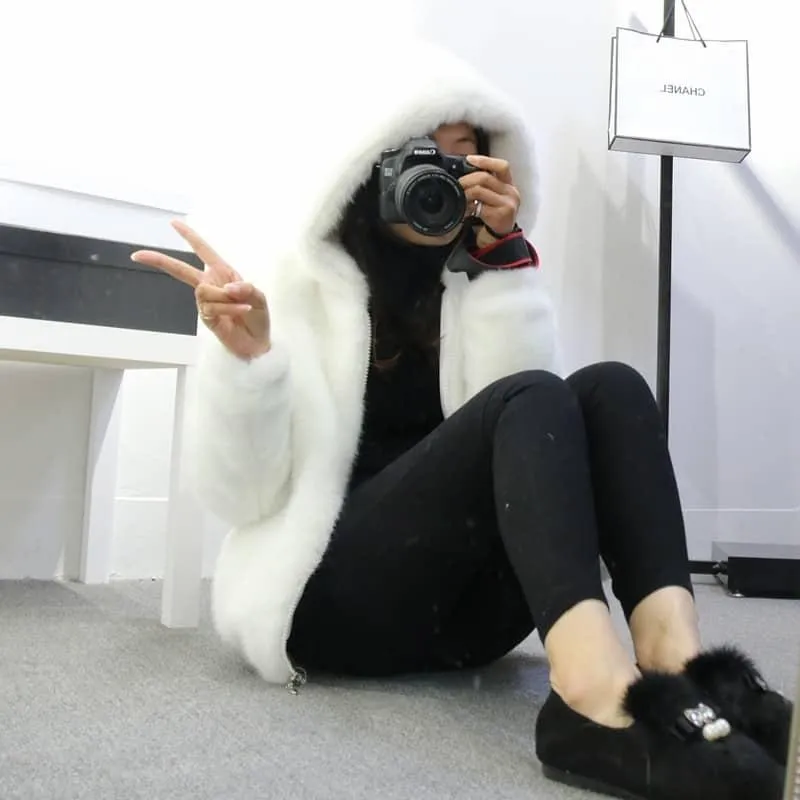 Cula Crop Faux Fur Coat