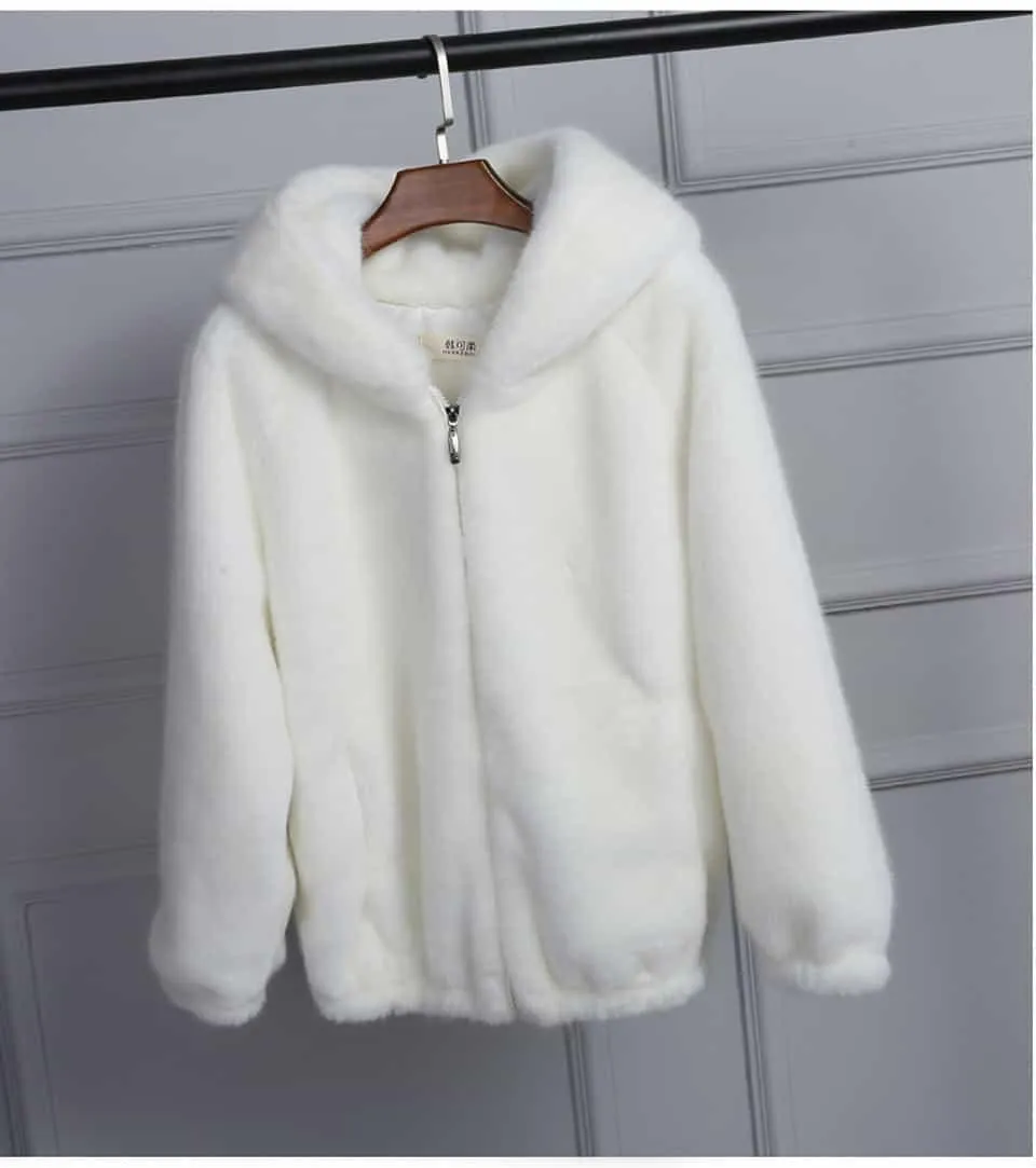 Cula Crop Faux Fur Coat