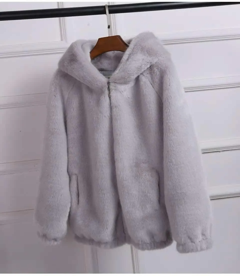 Cula Crop Faux Fur Coat