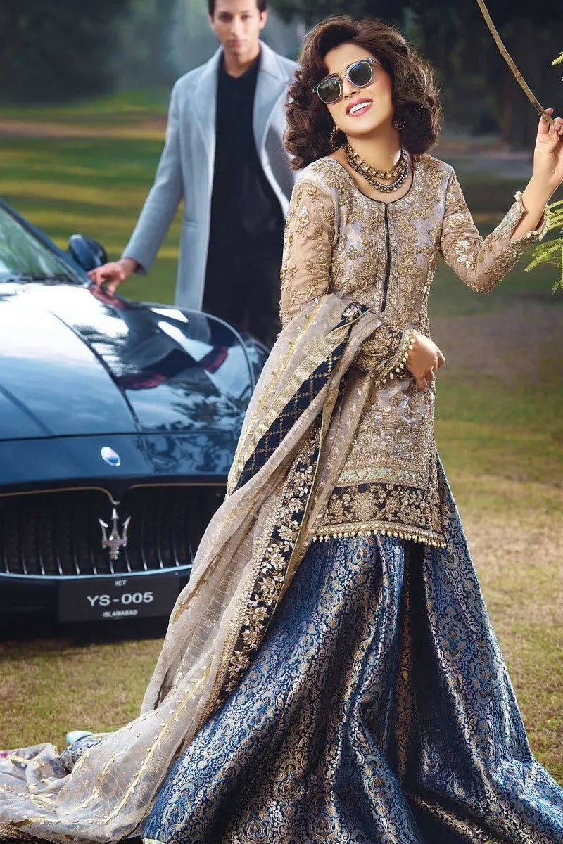 Designer Wedding Party Gharara Shirt #Y2001