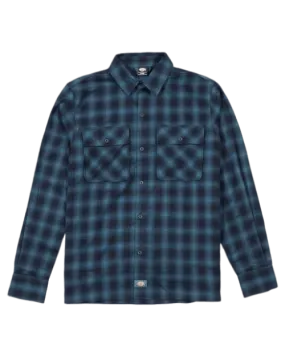 Dickies Houston Plaid L/S Shirt Dark Lincoln Green