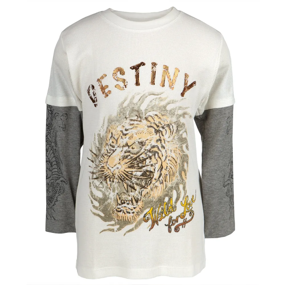 Ed Hardy - Destiny Tiger Youth 2fer Long Sleeve T-Shirt