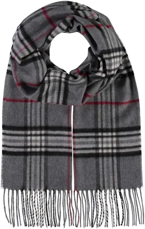 FRAAS - The Scarf Company - FRAAS Plaid Cashmink® Scarf: Grey