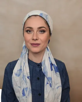 Ice Roses Square Scarf