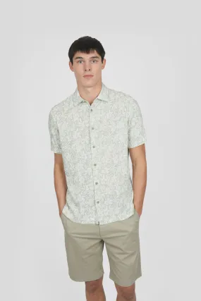 James Harper Short Sleeve Shirt - Hibiscus Sage