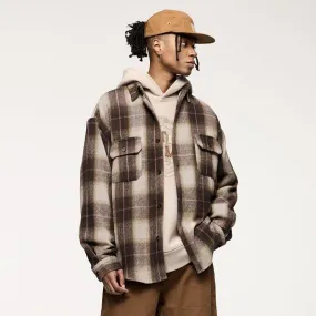 Japanese Style Retro Suede Shirt Coat – Lightweight Workwear Inspired Cardigan