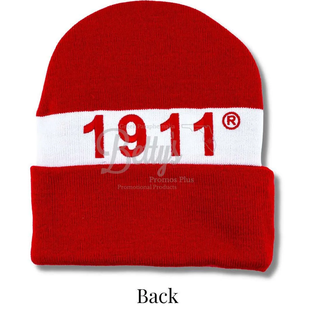 Kappa Alpha Psi ΚΑΨ 1911 Embroidered Shield Knit Crest Beanie