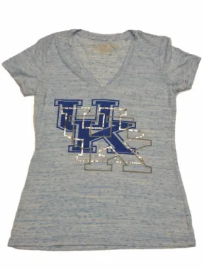 Kentucky Wildcats Campus Couture WOMENS Blue Burnout SS V-Neck T-Shirt (M)