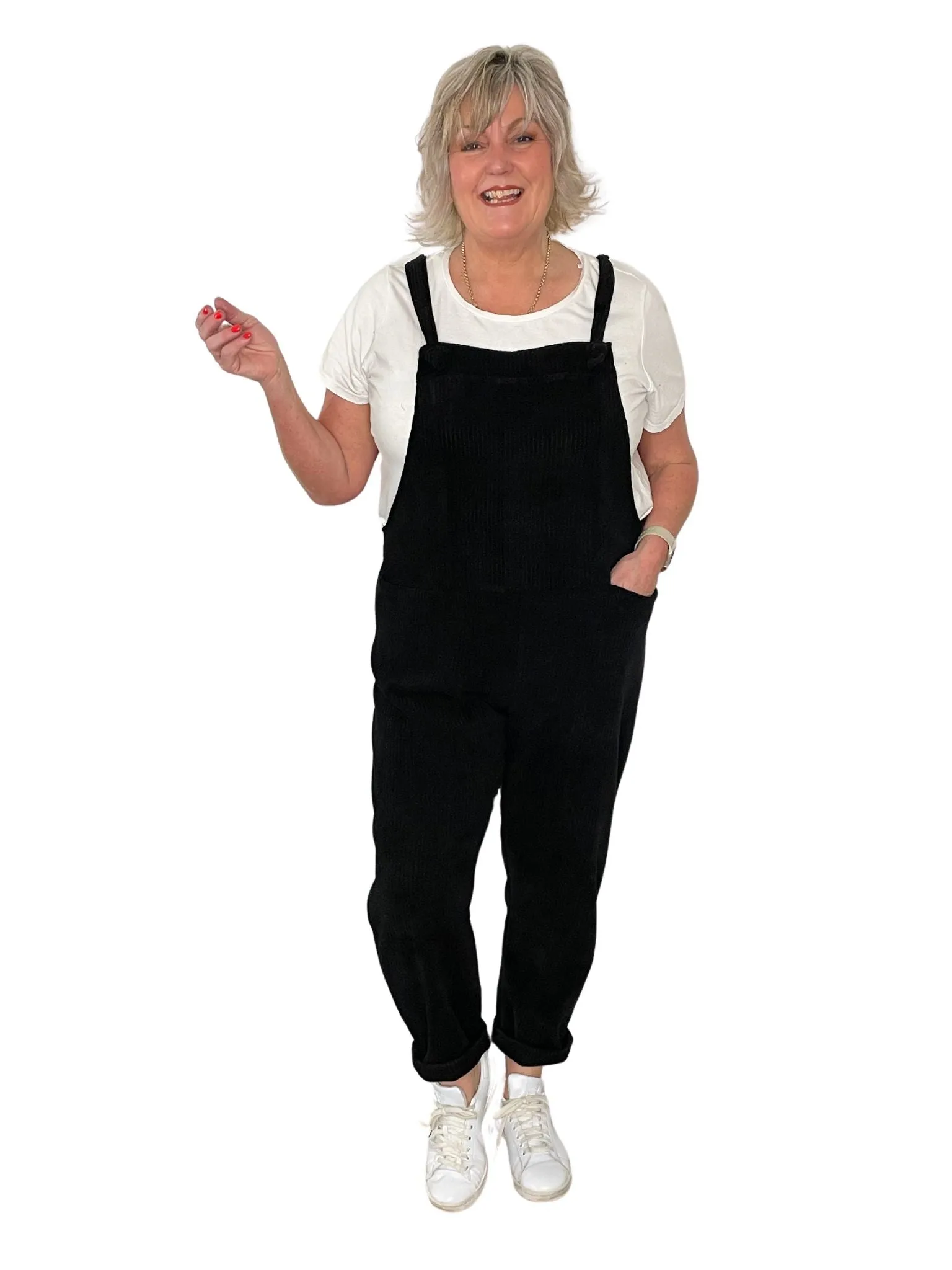 Liana Corduroy Ribbed Oversized Dungarees