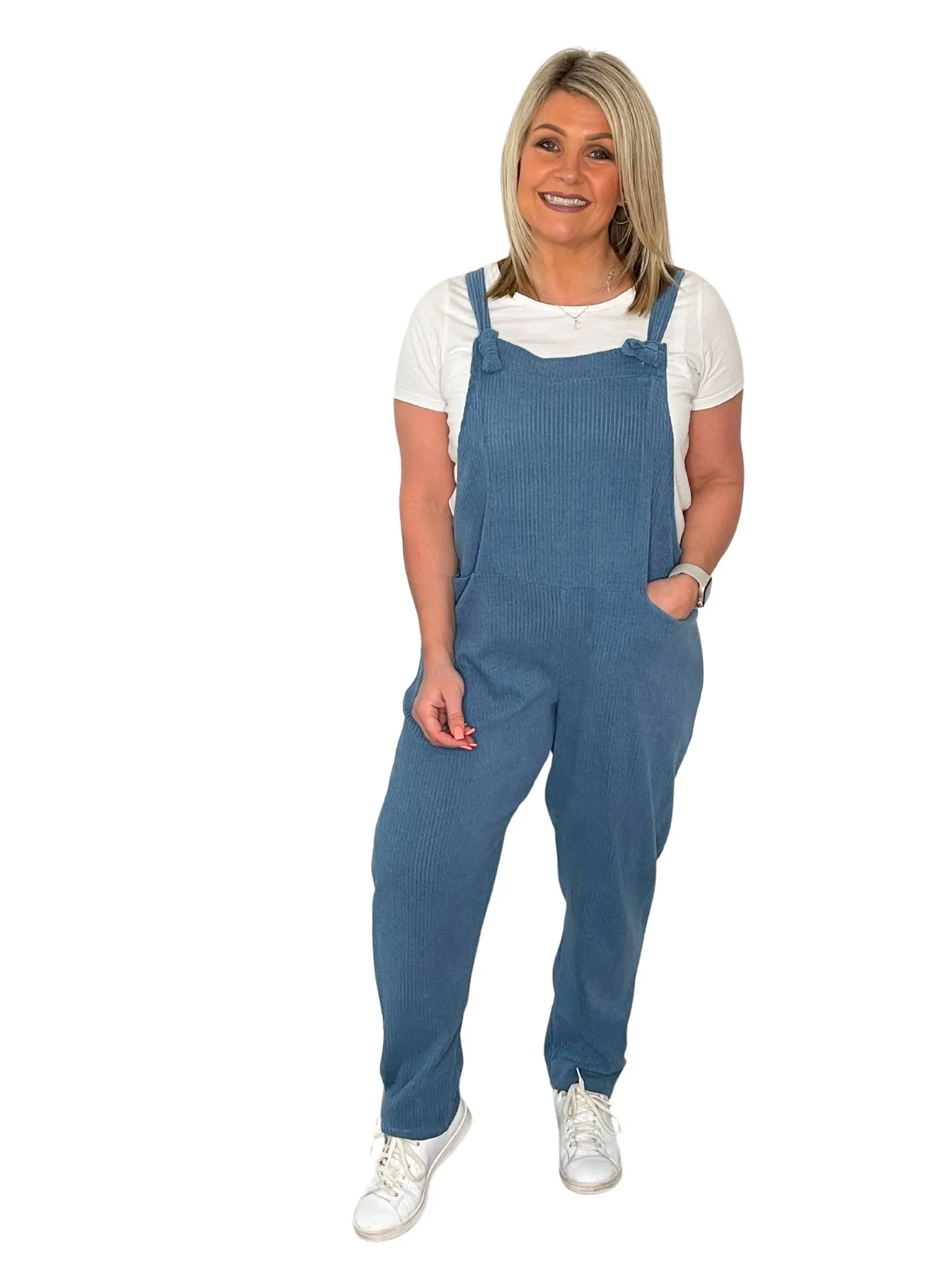 Liana Corduroy Ribbed Oversized Dungarees