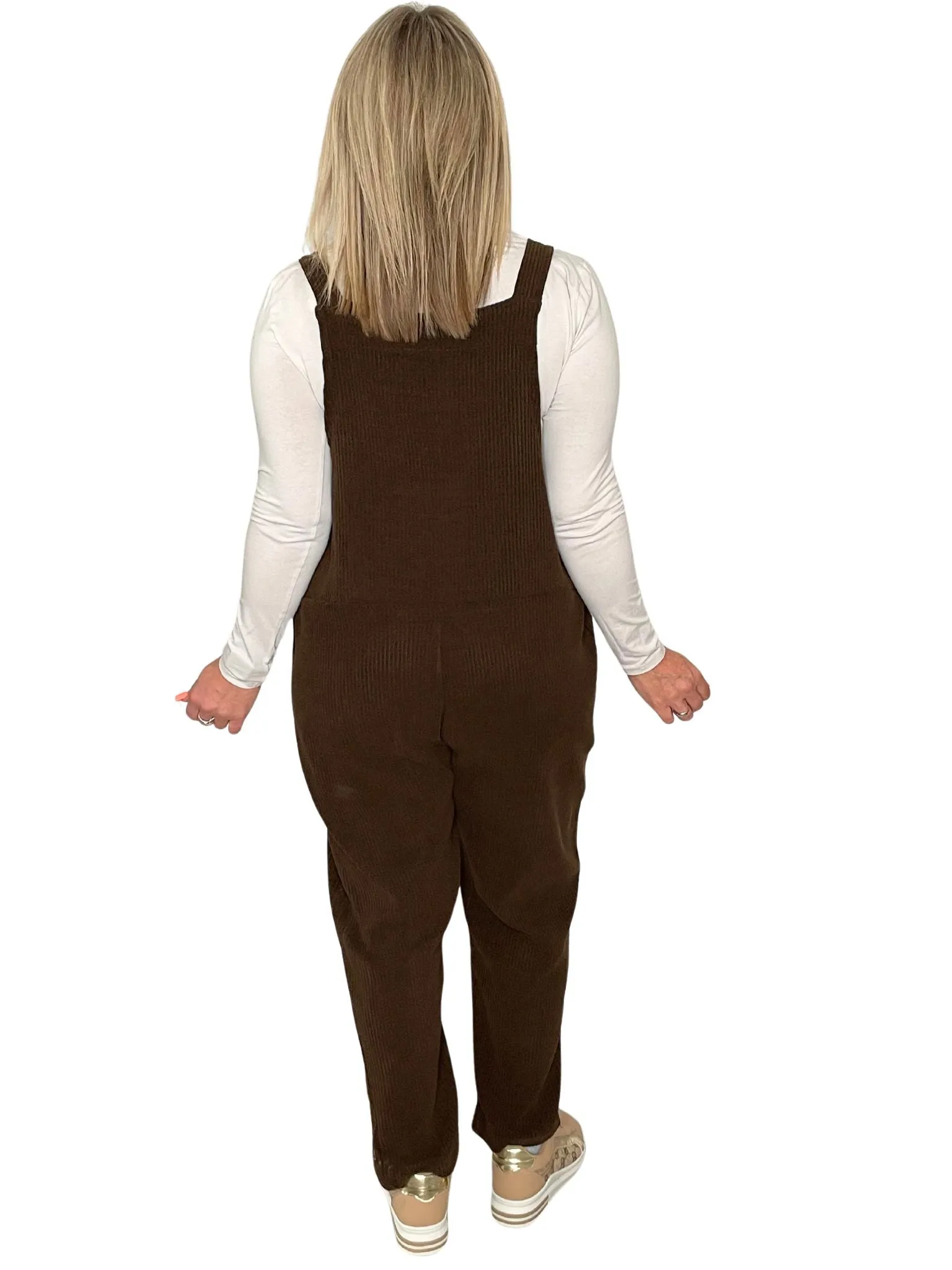 Liana Corduroy Ribbed Oversized Dungarees