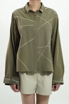 Lined Cotton Oversized Shirt