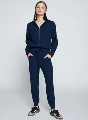 Luxe Thermal Drawstring Jogger in New Navy