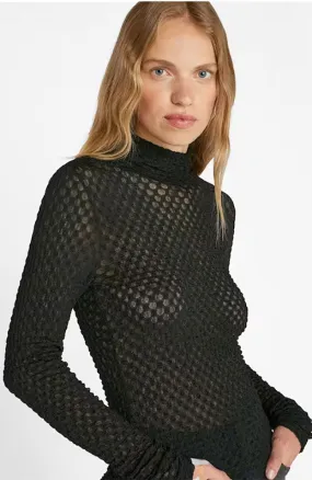 Mesh Lace Turtleneck