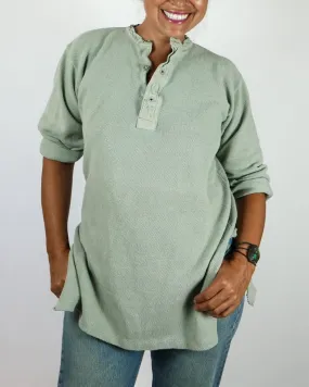 Oversized Sage Henley