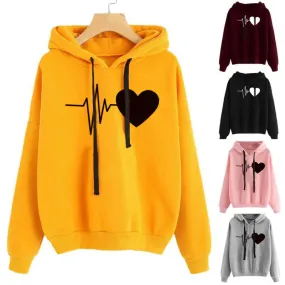 Printed Autumn Long Sleeve Hoodie - GlamzLife