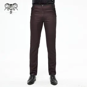 PT13902 wine Gothic wedding men trousers