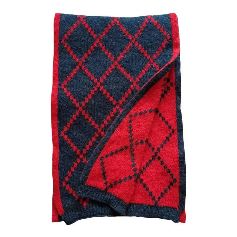 Reversible Korean Knitted Wool Scarf for Women - Warm Winter