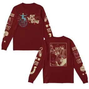 Set Your Goals - Maroon Long Sleeve