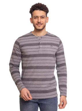 Striped Grey6976 Henley