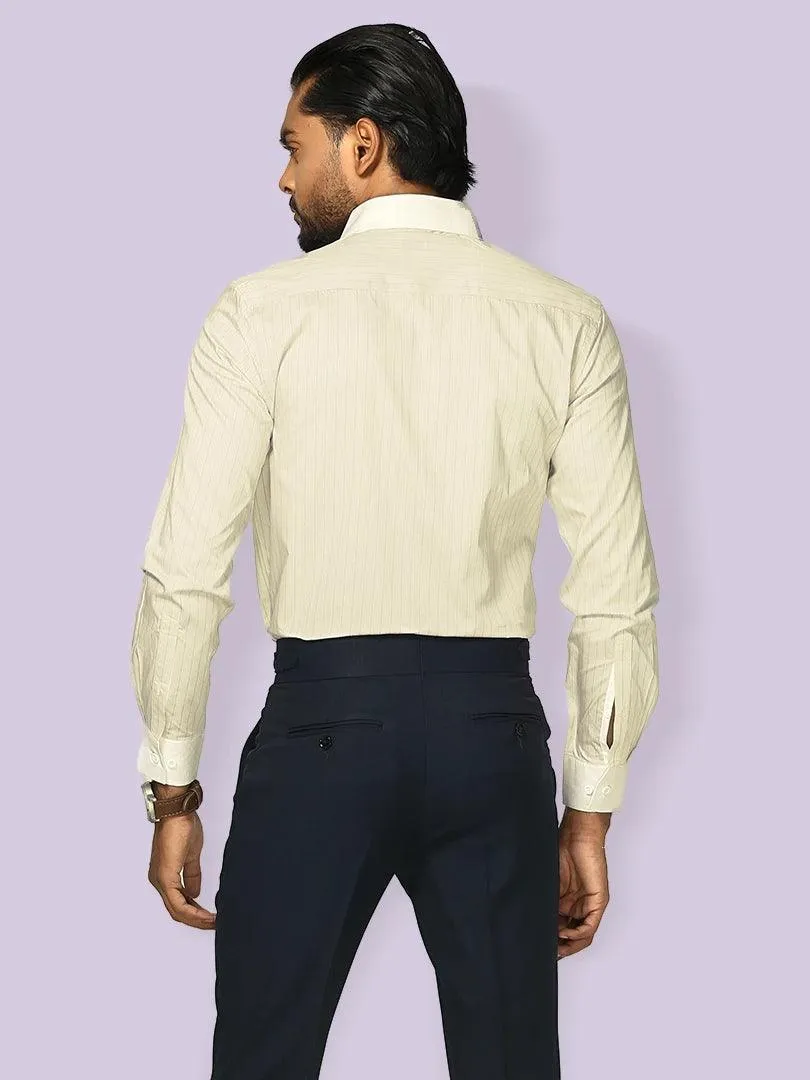 Supima Yellow Full Sleeve Formal Shirt