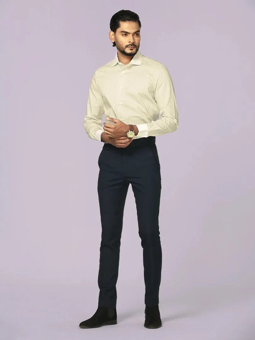 Supima Yellow Full Sleeve Formal Shirt
