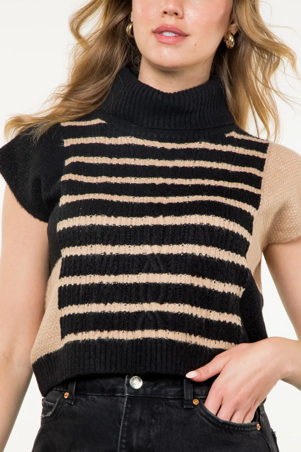 The Tanya Turtleneck Striped Top