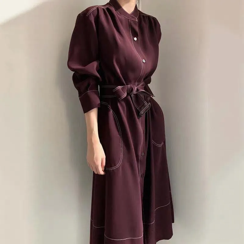 Trench coat style dress