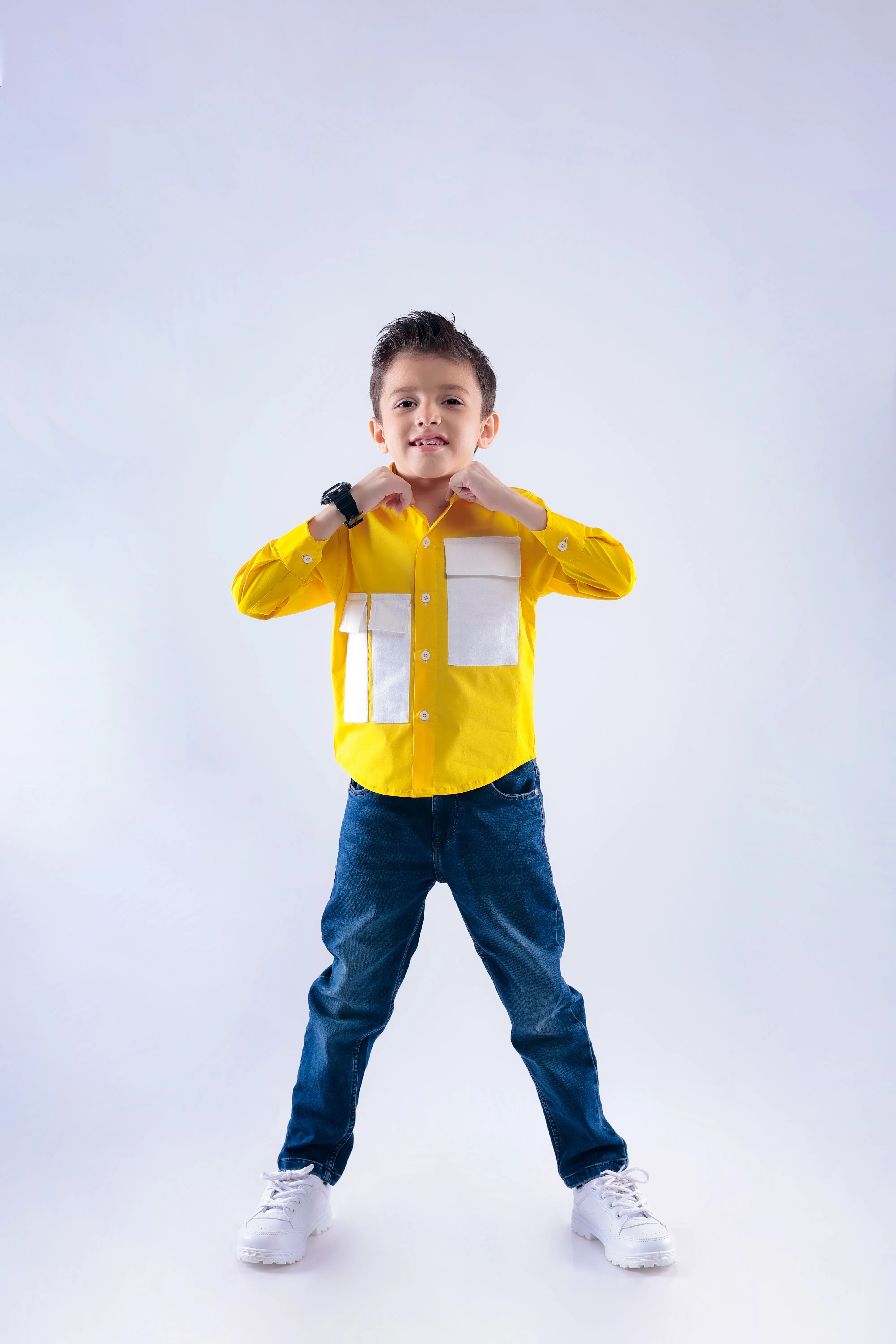 Twinning Set with Yellow Shirt and Toucan Dress