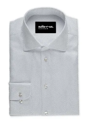 White Herringbone Shirt
