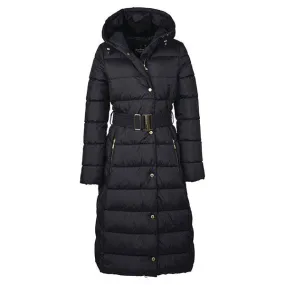 Womens Barbour International Black Track Line Quilted Jacket