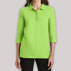 Women's Silk Touch 3/4 Sleeve Polo Shirt