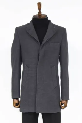 WSS Mandarin Collar Grey Men's Long Men's Coat  - Colmenar Viejo